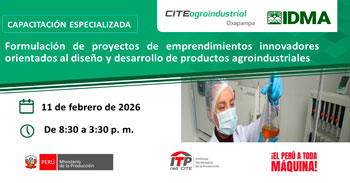  Capacitación presencial: Formulación de proyectos agroindustriales innovadores