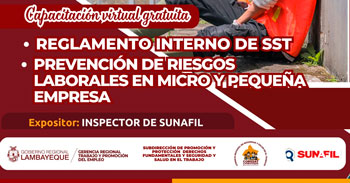  Capacitación virtual gratuita Reglamento interno de SST / prevención de riesgos laborales en la micro y pequeña empresa