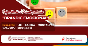  Capacitación online gratis "Branding emocional"  de la GRTPE Lambayeque