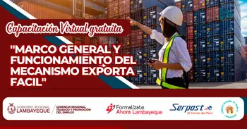  Capacitación online gratis "Marco general y funcionamiento del mecanismo exporta fácil" 
