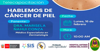  Capacitación online "Hablemos del Cáncer de Piel" del Hospital Antonio Lorena