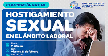  Capacitación online "Hostigamiento sexual en el ámbito laboral" de la DRTPE Piura