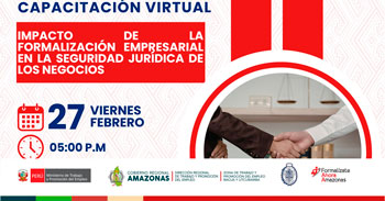  Capacitación online "Impacto de la Formalización Empresarial en la Seguridad Jurídica de los Negocios"