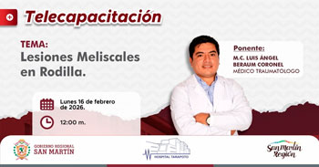  Capacitación online "Lesiones meliscales en rodilla" del Hospital II-2 Tarapoto