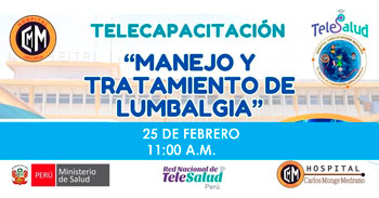  Capacitación online  "Manejo y tratamiento de la lumbalgia" del Hospital Carlos Monge Medrano