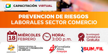  Capacitación online  "Prevención de Riesgos Laborales – Sector Comercio"