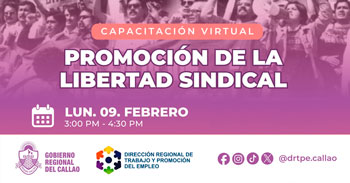  Capacitación online "Promoción de la libertad sindical" DRTPE del Callao