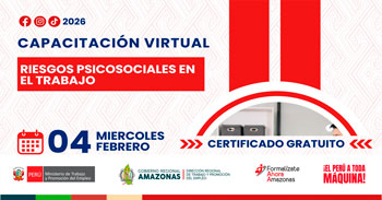  Capacitación online "Riesgos psicosociales en el trabajo" DRTPE Amazonas