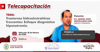  Capacitación online "Transornos Hidroelectrolíticos Frecuentes: Enfoque Diagnóstico Hiponatremia" 