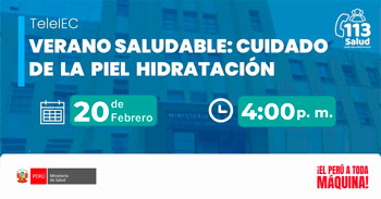  Capacitación online "Verano saludable: cuidado de la piel hidratación" del  MINSA