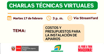  Charla online “Costos y presupuestos para la instalación de apiarios” de Agromercado