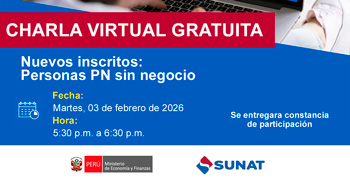  Charla online gratis "Nuevos inscritos: Personas PN sin negocio"
