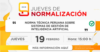Charla online "Norma Técnica Peruana sobre Sistemas de Gestión de Inteligencia Artificial" del Inacal