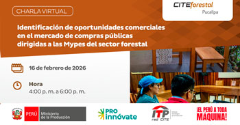  Charla online "Oportunidades comerciales para mypes forestales en compras públicas"