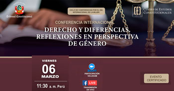  Conferencia online  "Derecho y diferencias. Reflexiones en perspectiva de géneros" del CEC