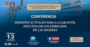  Conferencia online  "Desafíos actuales para la garantía efectiva de los derechos de las mujeres" del CEC