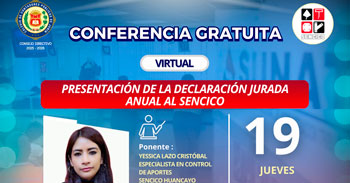  Conferencia online "Presentación de la Declaración Jurada Anual al SENCICO"