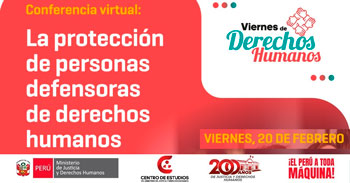  Conferencia online "La protección de personas defensoras de derechos humanos"