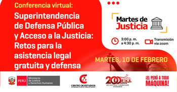 Conferencia online Superintendencia de Defensa Pública y Acceso a la Justicia: Retos para la asistencia legal gratuita
