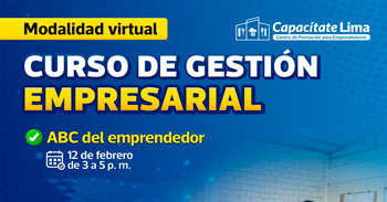  Curso online: "ABC del emprendedor" de la Municipalidad de Lima