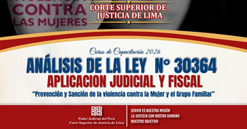  Curso online "Análisis de la Ley N.° 30364 – Aplicación Judicial y Fiscal" 