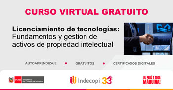  Curso online gratis: Licenciamiento de tecnologías: Fundamentos y gestion de activos de propiedad intelectual