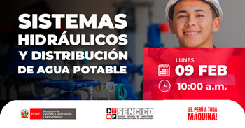  Evento gratuito  "Sistemas Hidráulicos y Distribución de Agua Potable" del Sencico - Sede Piura