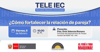 Evento virtual "¿Cómo fortalecer la relación de pareja?" del  Instituto Nacional de Salud Mental HD - HN