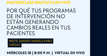  Masterclass online gratis: "Introducción a los programas de intervención Psicológica"