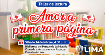  Taller presencial: "Amor a primera página" de la Municipalidad de Lima