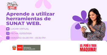  Taller virtual "Aprende a utilizar herramientas de SUNAT WEB" de Produce