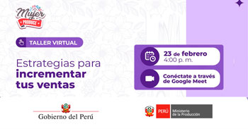 Taller online "Estrategias para incrementar tus ventas" de Produce