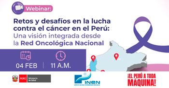  Webinar online gratis "Retos y desafíos en la lucha contra el cáncer en el Perú" del INEN