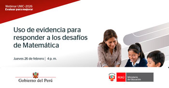 Webinar online "Uso de evidencia para responder a los desafíos de Matemática" de MINEDU