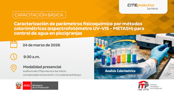  Capacitación presencial "Caracterización de parámetros fisicoquimico por métodos colorimétricos" 