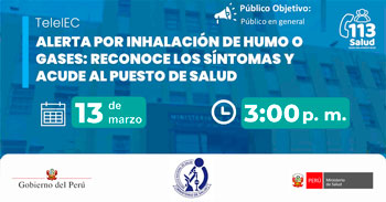  Capacitación online "Alerta por inhalación de humo o gases: reconoce los síntomas y acude al puesto de salud" 