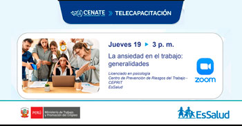  Capacitación online "La ansiedad en el trabajo: generalidades" del EsSalud