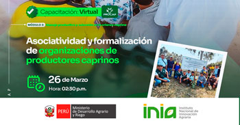  Capacitación online "Asociatividad y formalización de organizaciones de productores caprino" del INIA