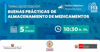  Capacitación online "Buenas prácticas de almacenamiento de medicamentos" e la  Red de Salud Lamas