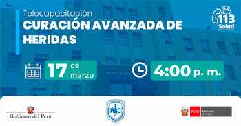  Capacitación online "Curación avanzada de heridas" del MINSA