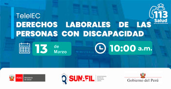  Capacitación online "Derechos laborales de las personas con discapacidad" del MINSA