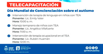 Capacitación online "Día Mundial de Concienciación sobre el autismo" Hospital de Rehabilitación del Callao