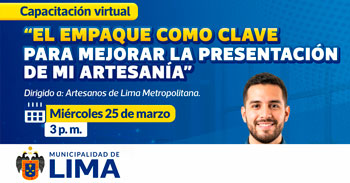  Capacitación online "El empaque como clave para mejorar la presentación de mi artesanía" 