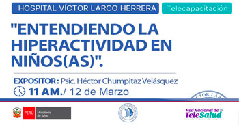  Capacitación online "Entendiendo la Hiperactividad en niños(as)" del Hospital Víctor Larco Herrera