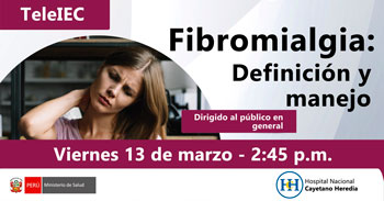 Capacitación online "Fibromialgia: Definición y  manejo" del Hospital Nacional Cayetano Heredia