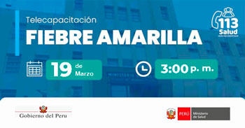  Capacitación online "Fiebre amarilla" del Minsa