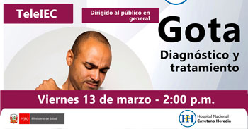 Capacitación online "Gota Diagnóstico y tratamiento" del Hospital Nacional Cayetano Heredia