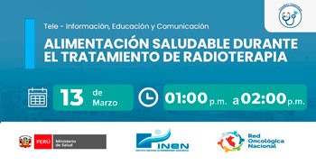  Capacitación online gratis "Alimentación saludable durante el tratamiento de quimioterapia" del INEN