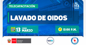  Capacitación online gratis "Lavado de oidos"  del Hospital San Juan de Lurigancho