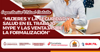  Capacitación online gratis Mujeres y la seguridad y salud en el trabajo mype y las ventajas de la formalización
